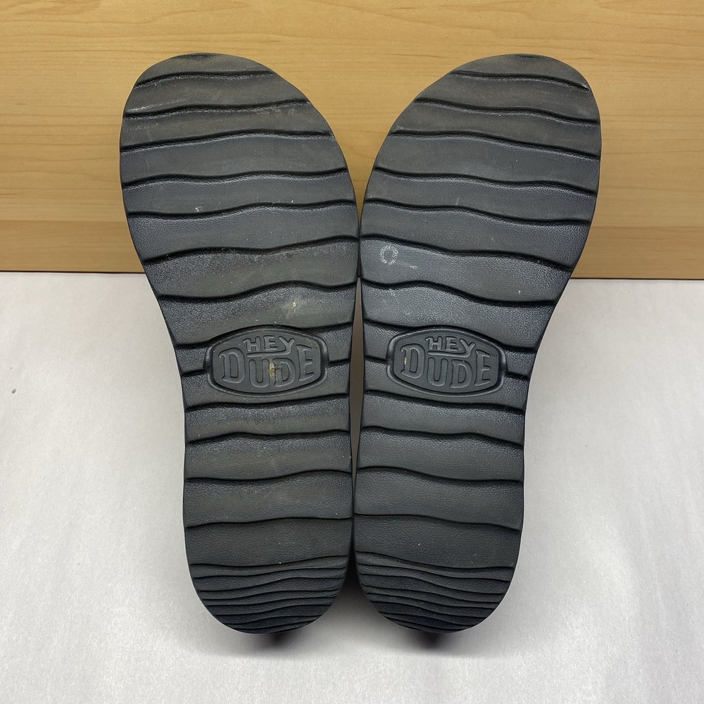 Hey Dude Sandal Womens Sz 10 Delray Classic Platform Slide Whipstitch Black Cow - Picture 11 of 13